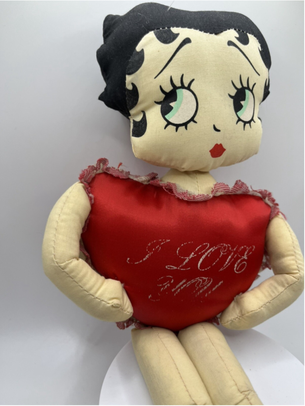 BETTY BOOP Kellytoy 1988 I LOVE YOU Heart 13 in Plush Doll SEE ALL VINTAGE